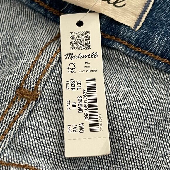 Madewell NWT Taller Perfect Vintage Wide Leg Crop Jean Size 33TL | Cresslow Wash - Picture 8 of 8